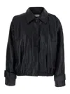 Rohe Róhe Lamb Leather Blouson Jacket In Black