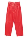 Rohe Lambskin Pants In Red