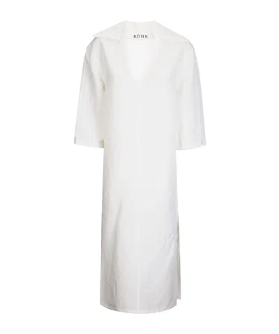 Rohe Lapel Dress In White