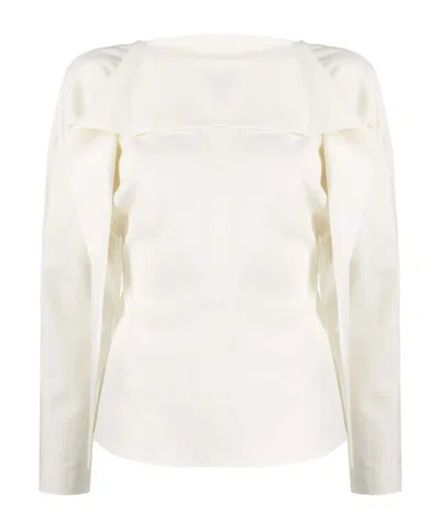 Rohe Layered Long-sleeve Blouse In White