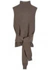 Rohe Layered Merino Wool And Cashmere-blend Top In Brown