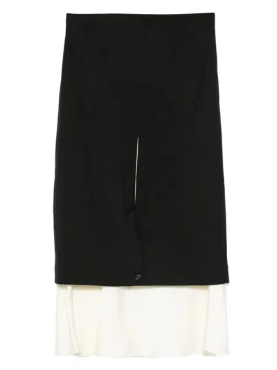Rohe Layered Midi Skirt In Black