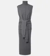 Rohe Layered Wool-blend Midi Jumper Dress In Gray