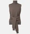 Rohe Multiple Way Double Layered Top In Brown