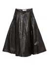 Rohe Leather A-line Skirt In Black