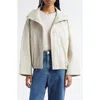Rohe Reinvented Leather Jacket In Chalk