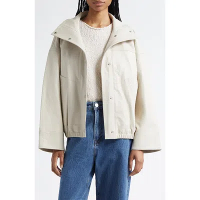 ROHE RÓHE LEATHER BOMBER JACKET