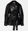 Rohe Sculptural Leather Jacket In Black