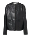 Rohe Whipstitch-trim Collarless Jacket In Black