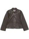 Rohe Leather Jacket In Brown