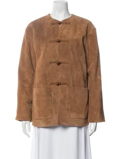 Pre-owned Rohe Leather Jacket In Brown