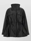Rohe Leather Jacket With Adjustable Drawstring Waist In Black