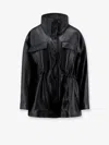 Rohe Leather Jacket With Adjustable Drawstring Waist In Black