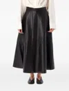 Rohe Leather Midi Skirt In Black