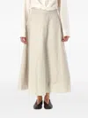 Rohe Leather Midi Skirt In Neutral