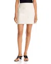 Rohe Leather Mini Skirt In White