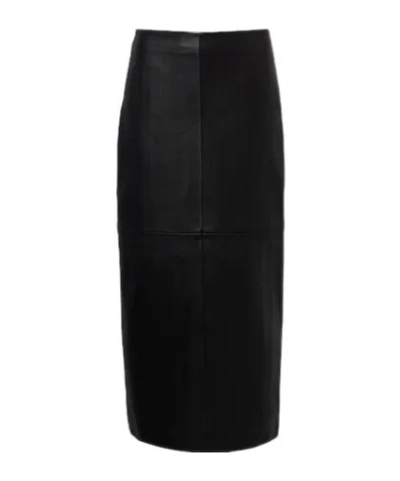 Rohe Leather Pencil Skirt In Multi