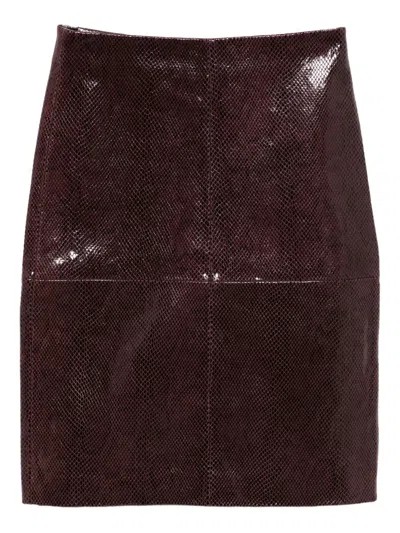 Rohe Leather Skirt In Brown