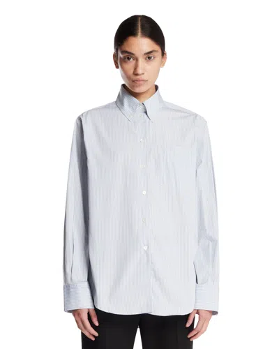 Rohe Light Blue Cotton Shirt In White