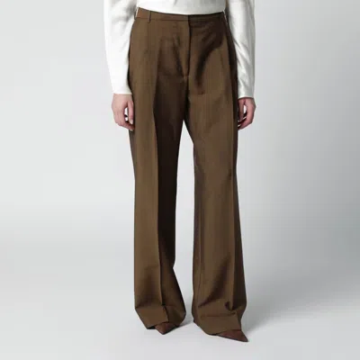 Rohe Light Brown Wool-blend Trousers