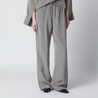 Rohe Striped Trousers In Grey Fabric, Medium Waist In Gray