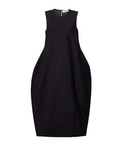 Rohe Linen And Silk-blend Midi Dress In Black