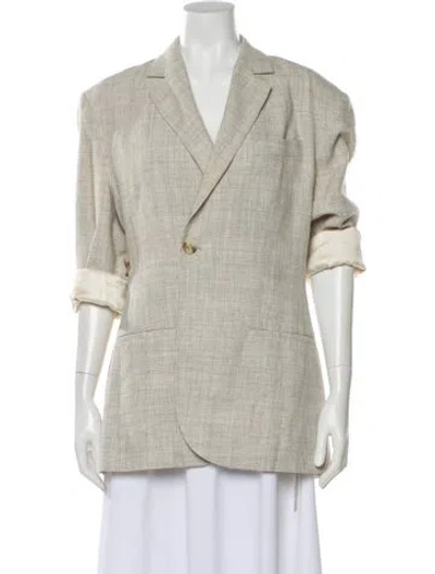 Pre-owned Rohe Linen Blazer In Gray