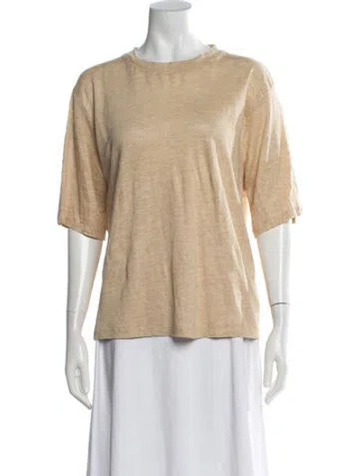 Pre-owned Rohe Linen Crew Neck T-shirt In Neutrals