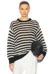 Rohe Striped Linen-blend Sweater In Black