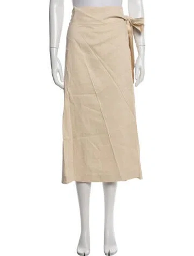 Pre-owned Rohe Linen Long Skirt W/ Tags In Neutrals
