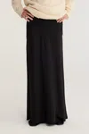 Rohe Long Satin Skirt In Black