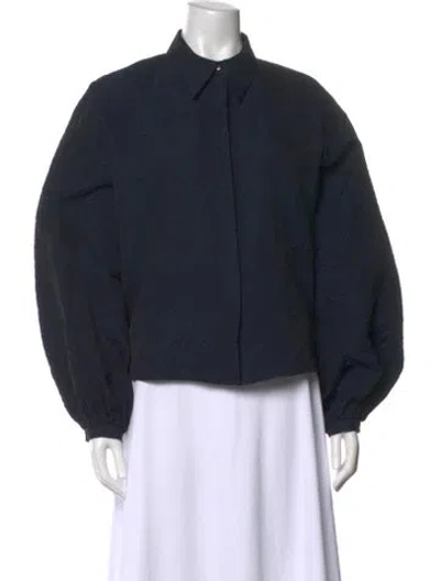 Pre-owned Rohe Long Sleeve Blouse In Blue