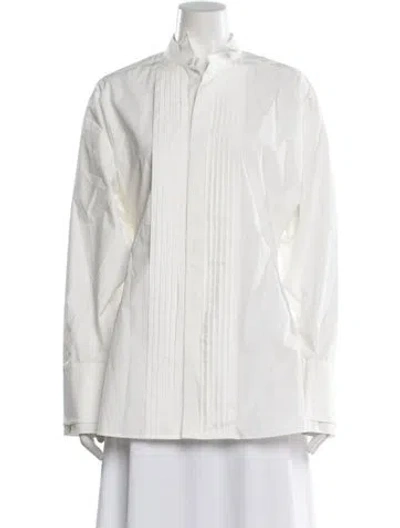 Pre-owned Rohe Long Sleeve Button-up Top In Neutral