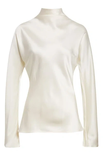 ROHE RÓHE LONG SLEEVE SATIN TOP
