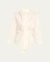 Rohe Long-sleeve Silk Knot Shirt In White