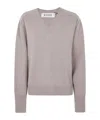 Rohe Elegant Wrap-sleeve V-neck Sweater In Size 34 In Gray