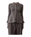 Rohe Long-sleeved Knitted Cardigan In Gray