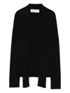 Rohe Long-sleeved Open-front Cardigan In Black
