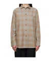 Rohe Plaid Long-sleeved Shirt In Gray