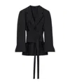 Rohe Belted Wide-sleeve Blazer In Black