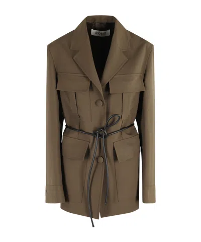 Rohe Long-sleeved Suit Jacket In Brown