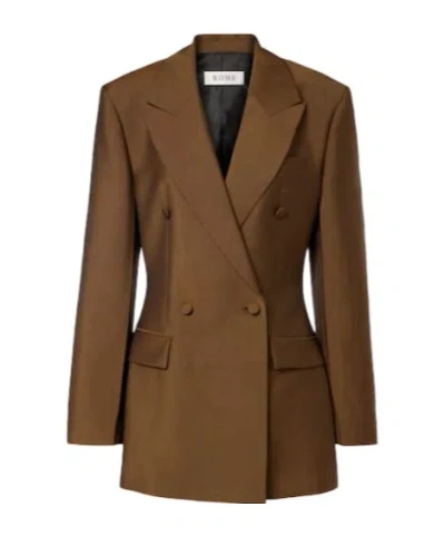 Rohe Long-sleeved Suit Jacket In Brown