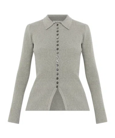 Rohe Long-sleeve Knit Top In Gray