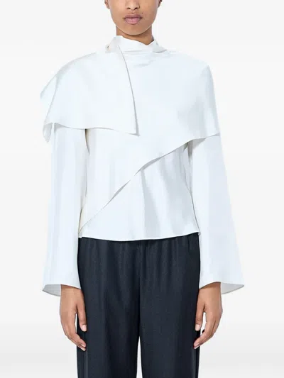 Rohe Long-sleeve Layered Blouse In White