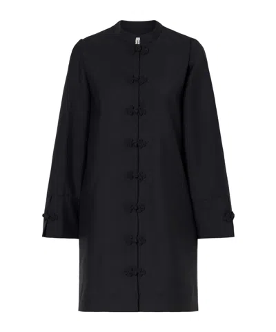Rohe Wool And Mohair-blend Midi Dress In Black