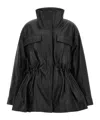 Rohe Leather Jacket With Adjustable Drawstring Waist In Black