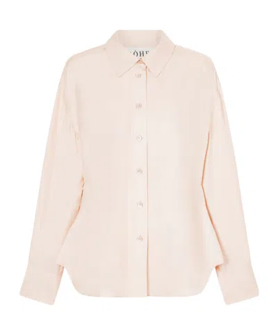 Rohe Shaped Silk-twill Shirt In Neutral