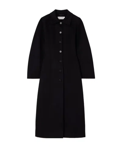 Rohe Long-sleeved Single-breasted Coat In Black