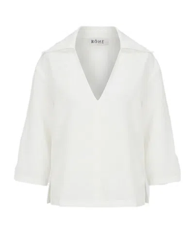 Rohe Wingtip-collar Top In White