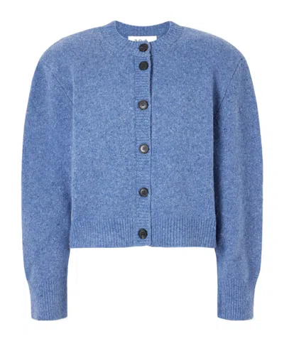 Rohe Long-sleeved Wool Cardigan In Blue